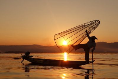 Inle-Lake-Fischer-Sonnenuntergang-1